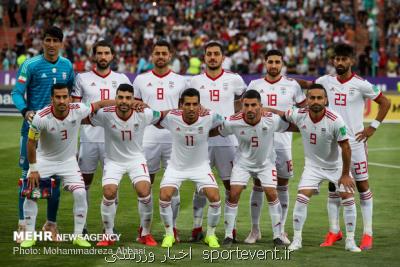 اعلام اسامی بازیكنان تیم ملی فوتبال ایران